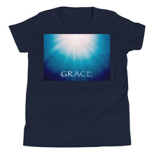 Load image into Gallery viewer, Kid’s T shirt printed with a unique and vivid "Grace" design. Beautiful underwater photography.