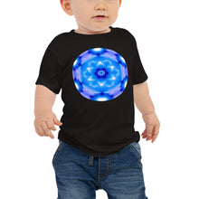Load image into Gallery viewer, Baby T shirt printed with a unique and vivid "Starseed" design.
