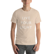 Load image into Gallery viewer, Men’s T-Shirt <br />"LIVE YOUR LIGHT"