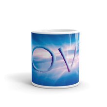 Load image into Gallery viewer, Ceramic coffee mug printed with our vivid water and light design, "Love"