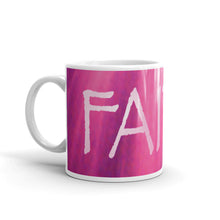 Load image into Gallery viewer, Ceramic coffee mug printed with our vivid water and light design, "Faith"