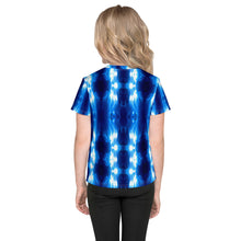 Load image into Gallery viewer, id’s T shirt printed with a unique and vivid "The Gate" all over print design. Beautiful underwater photography. Blue and Black