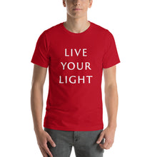 Load image into Gallery viewer, Men’s T-Shirt <br />"LIVE YOUR LIGHT"