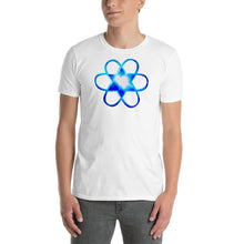 Load image into Gallery viewer, Living Light Designs Men’s T shirt printed with a unique and vivid "I"" design. Star Tetrahedron and water light heartspins in 3D at the center of all creation. available in many colors