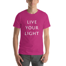 Load image into Gallery viewer, Men’s T-Shirt <br />"LIVE YOUR LIGHT"