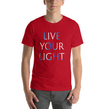 Load image into Gallery viewer, Men’s T-Shirt <br />"LIVE YOUR LIGHT"