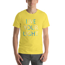 Load image into Gallery viewer, Men’s T-Shirt <br />"LIVE YOUR LIGHT"