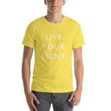 Load image into Gallery viewer, Men’s T-Shirt <br />"LIVE YOUR LIGHT"