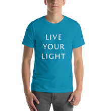 Load image into Gallery viewer, Men’s T-Shirt <br />"LIVE YOUR LIGHT"