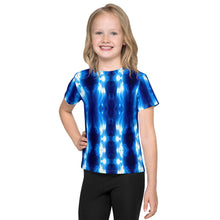 Load image into Gallery viewer, Kid’s T shirt printed with a unique and vivid "The Gate" all over print design. Beautiful underwater photography. Blue and Black