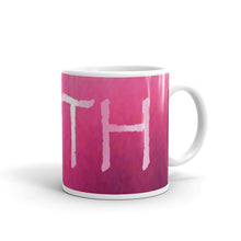 Load image into Gallery viewer, Ceramic coffee mug printed with our vivid water and light design, "Faith"