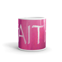 Load image into Gallery viewer, Ceramic coffee mug printed with our vivid water and light design, "Faith"