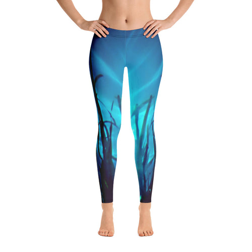 Women’s leggings. Beautiful water sunlight and grass pattern. Underwater Photography. Live Your Light
