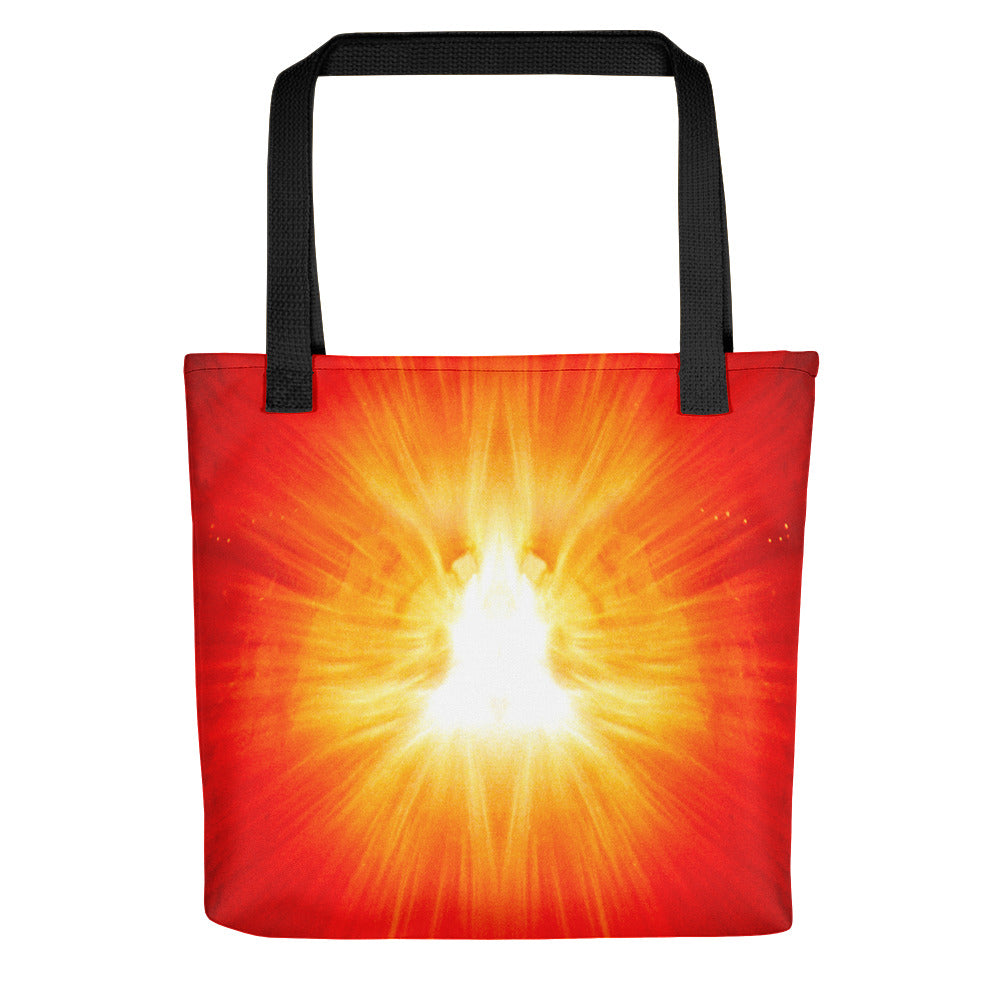 Living Light Designs All over Tote Bag printed with a unique and vivid 
