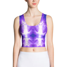 Load image into Gallery viewer, Tribe sports bra is a popular and comfortable purple design. vivid and bright