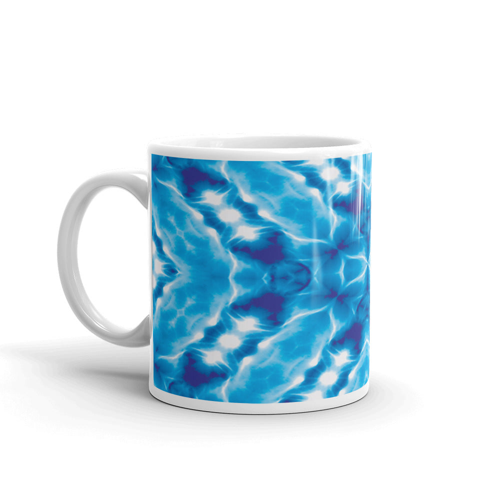Ceramic coffee mug printed with a distinctive and vivid design.