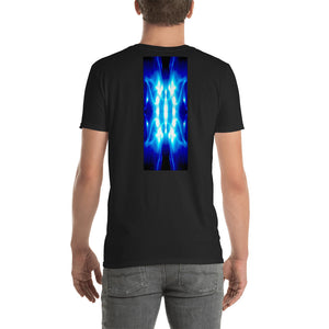 Nicola Tesla electrical field image on a classic Black mens T Shirt