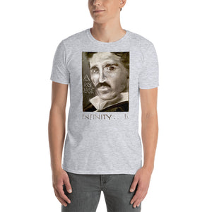 Nicola Tesla image on a classic Gray mens T Shirt