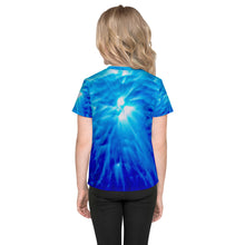 Load image into Gallery viewer, Living Light Designs presents &#39;Feather Light&#39; Design on a unique all over printed Kids T Shirt