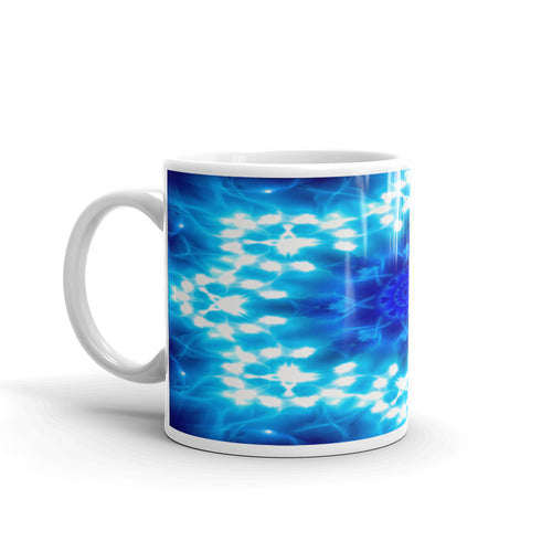 Ceramic coffee mug printed with our water and light Angel Choir vivid design.