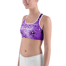 Load image into Gallery viewer, Temple light sports bra is a popular and comfortable purple design. 