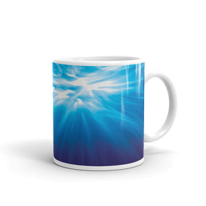 Ceramic coffee mug printed with our vivid "Morning" design.